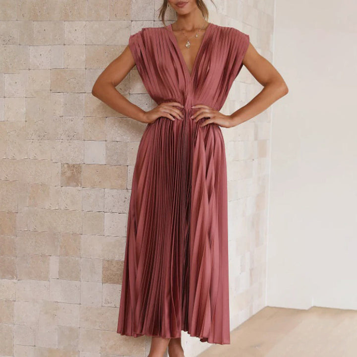 Marni™ | Tijdloze Plissé Midi-jurk