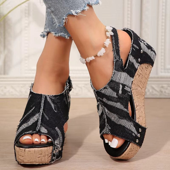 Deni | Wedge Sandalen