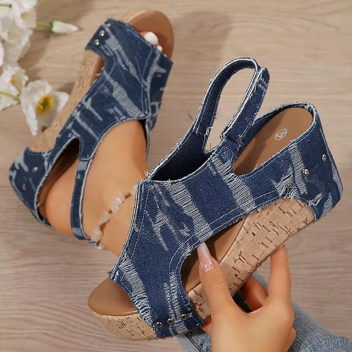 Deni | Wedge Sandalen