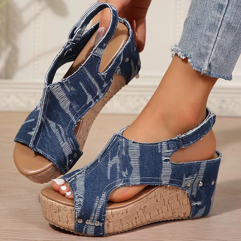 Deni | Wedge Sandalen