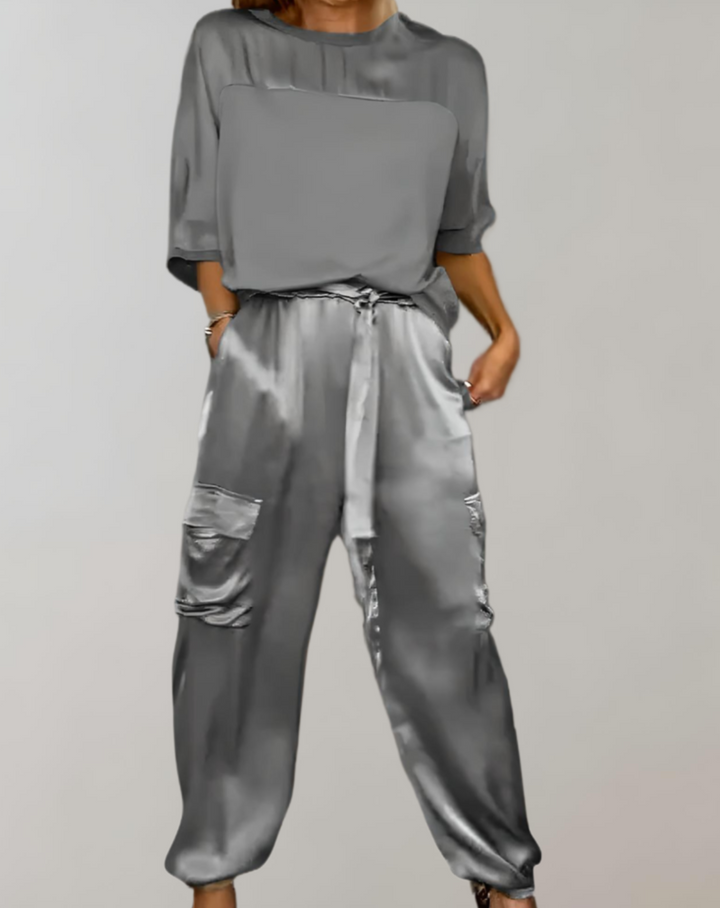 Finley - Zijdezachte Cargo Lounge Set