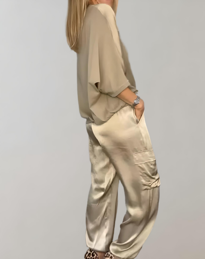 Finley - Zijdezachte Cargo Lounge Set
