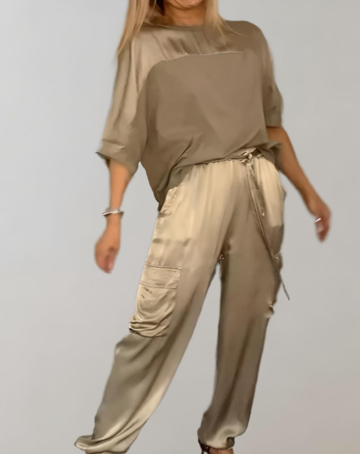 Finley - Zijdezachte Cargo Lounge Set