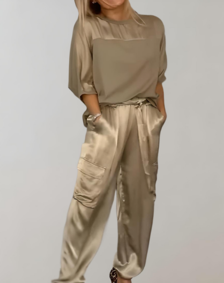 Finley - Zijdezachte Cargo Lounge Set