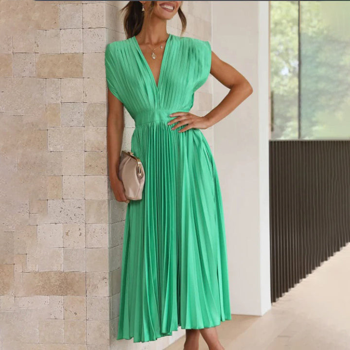 Marni™ | Tijdloze Plissé Midi-jurk