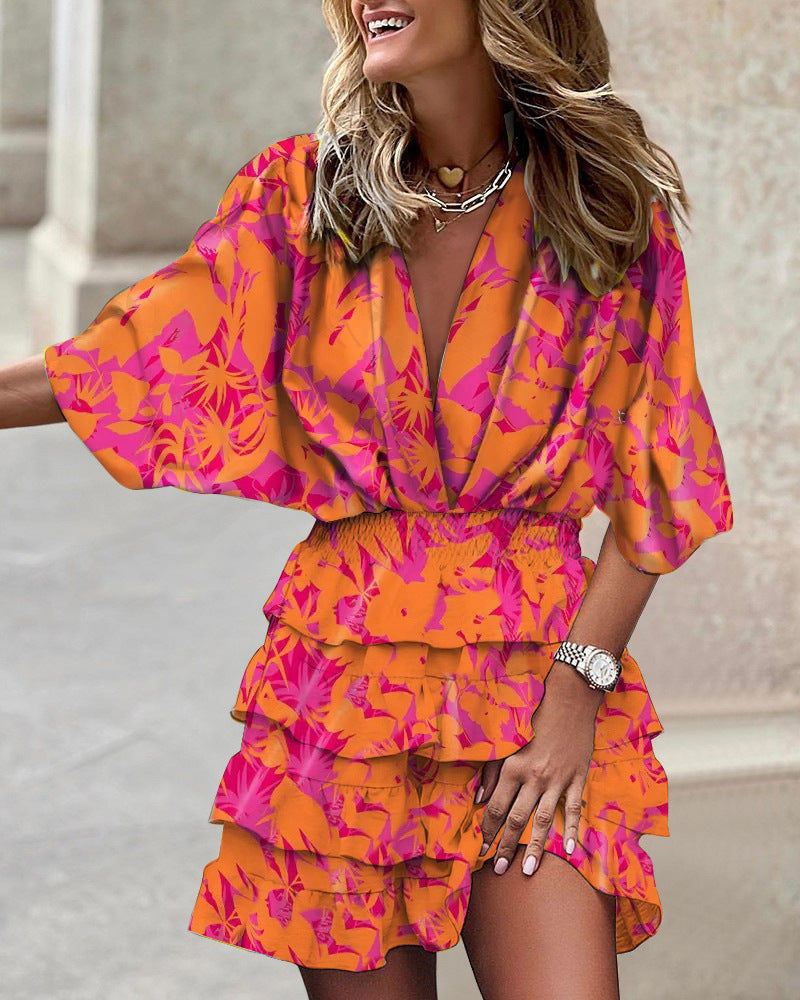 Zachi™ | Bloemen Midi Jurk