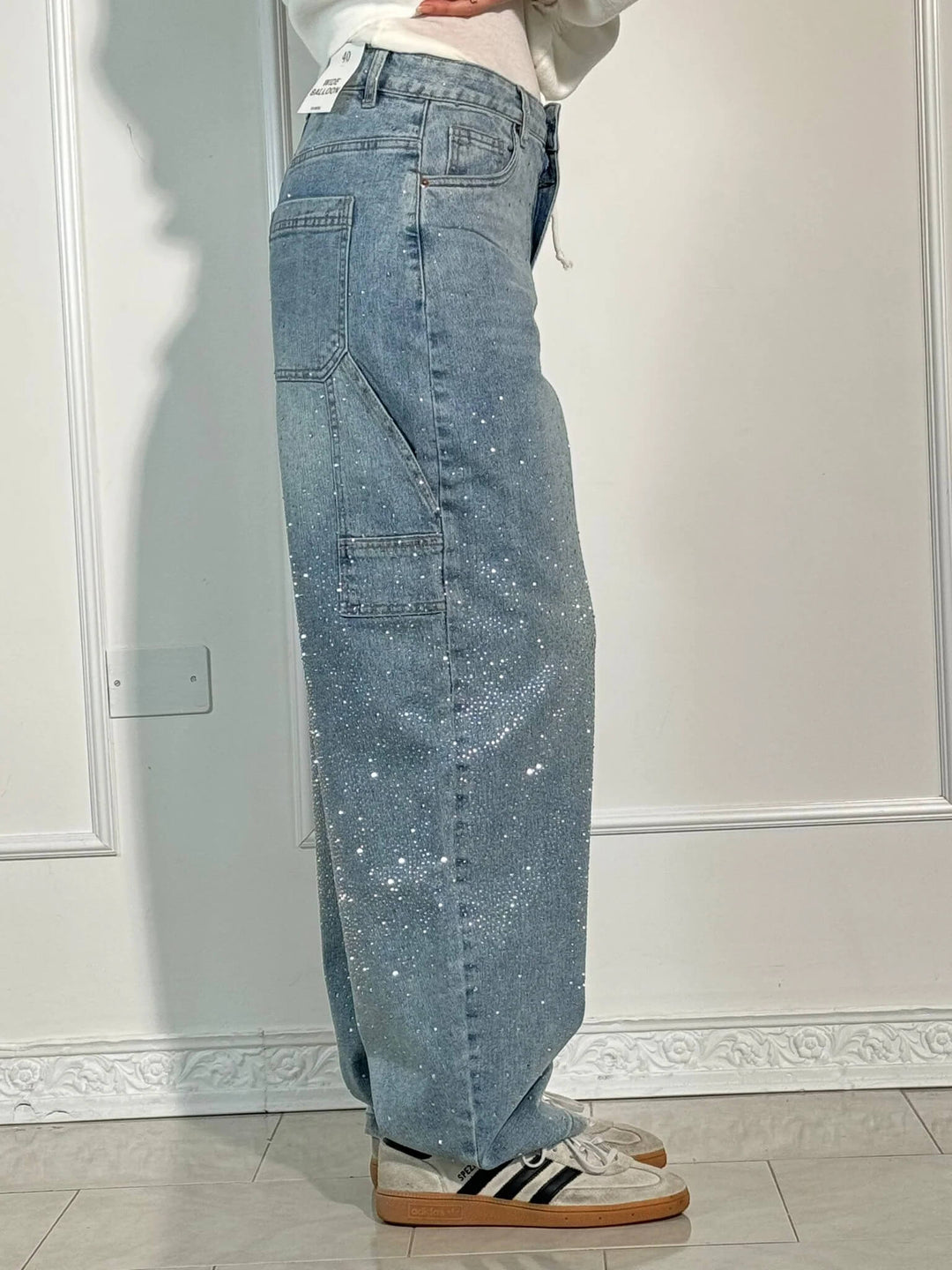 Victoria - Hoge Taille Glitter Jeans