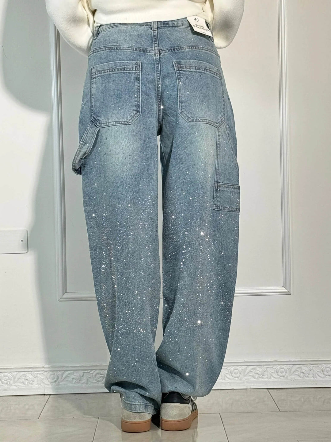 Victoria - Hoge Taille Glitter Jeans