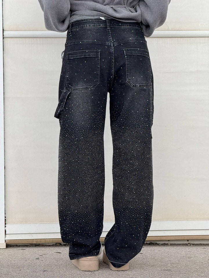 Victoria - Hoge Taille Glitter Jeans