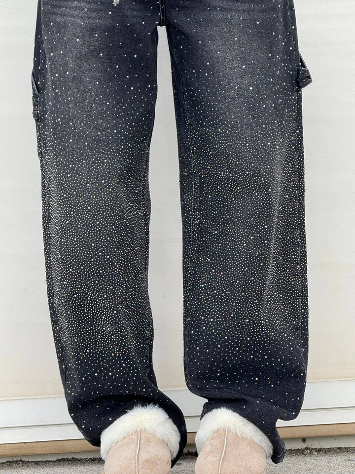 Victoria - Hoge Taille Glitter Jeans
