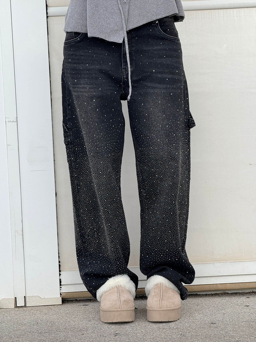Victoria - Hoge Taille Glitter Jeans