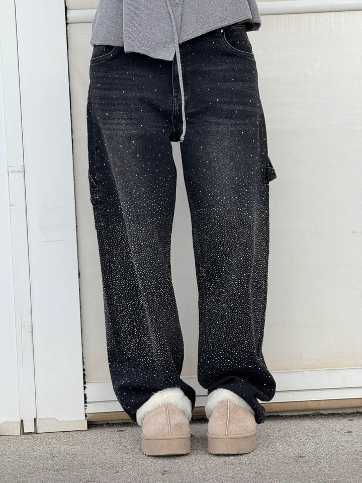 Victoria - Hoge Taille Glitter Jeans