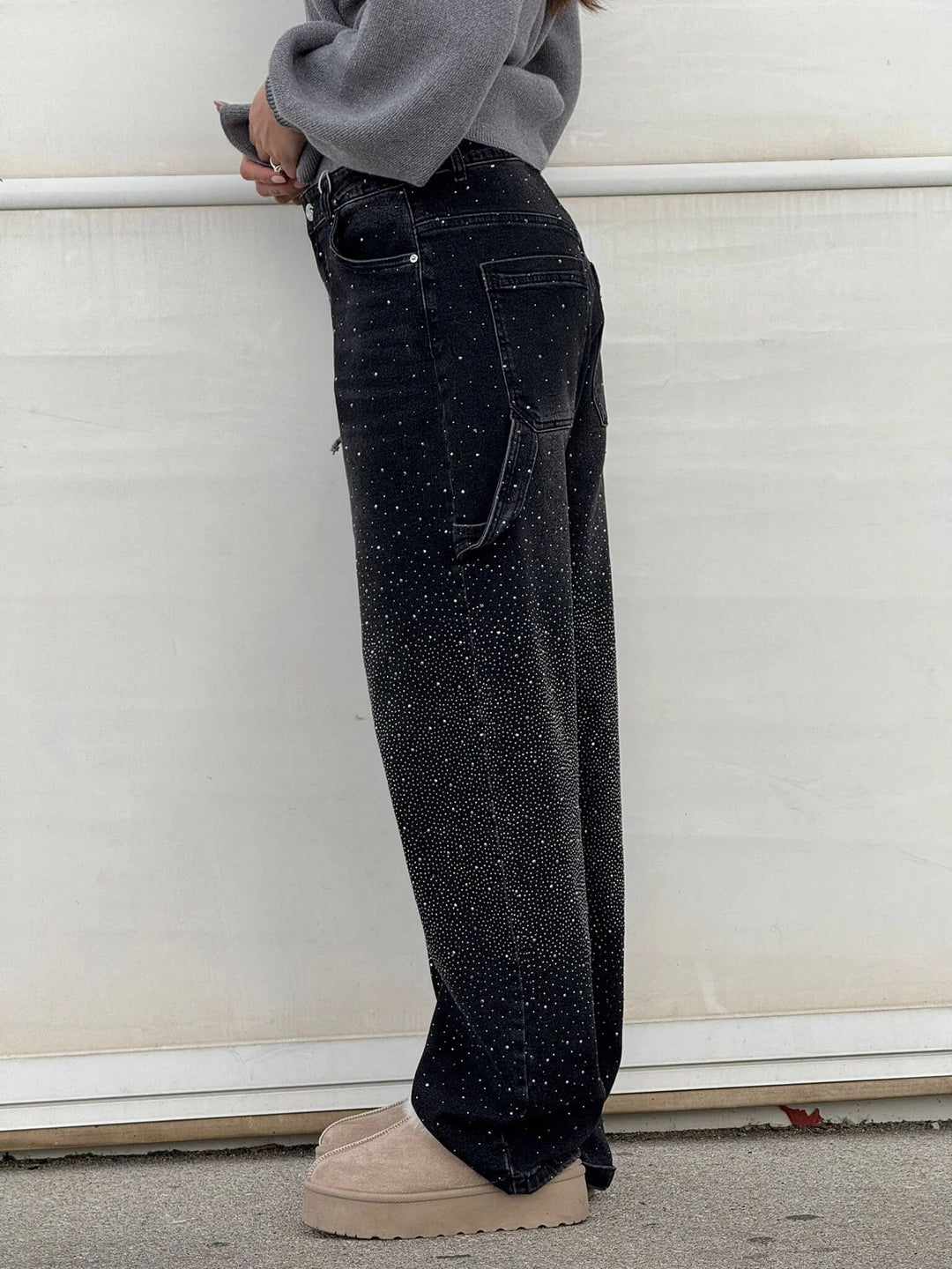 Victoria - Hoge Taille Glitter Jeans