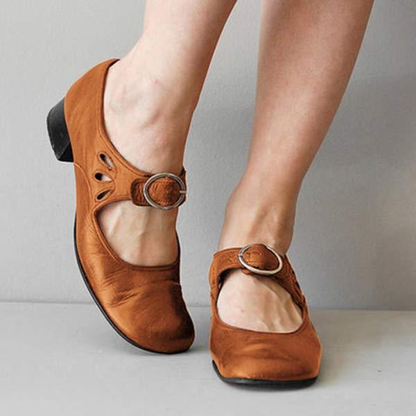 Emma™ - Klassieke Sandalen met Leren Hak
