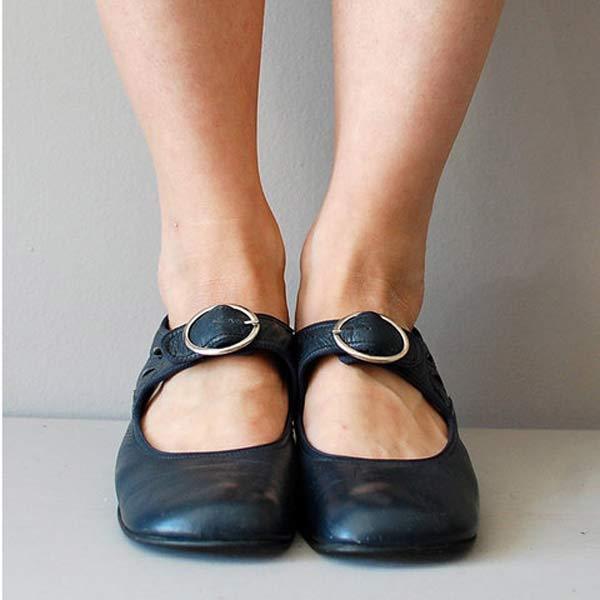 Emma™ - Klassieke Sandalen met Leren Hak