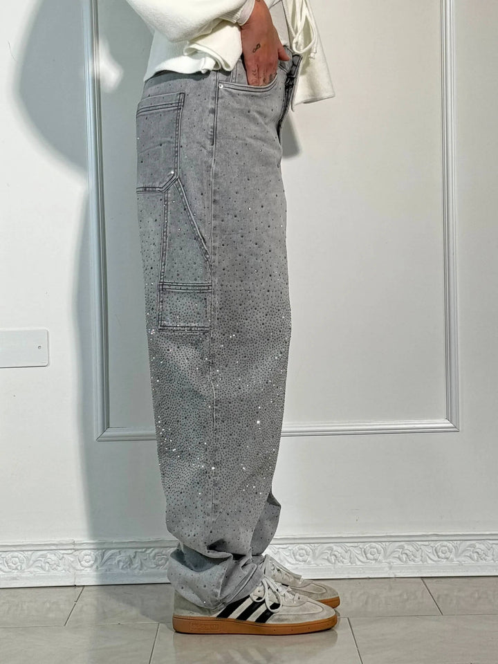 Victoria - Hoge Taille Glitter Jeans
