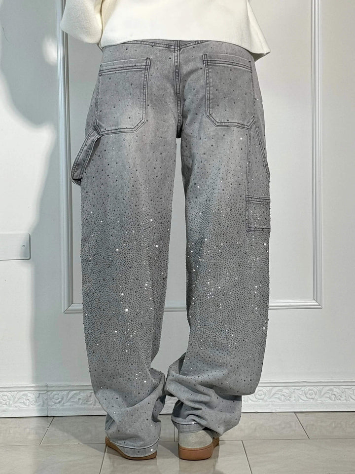 Victoria - Hoge Taille Glitter Jeans