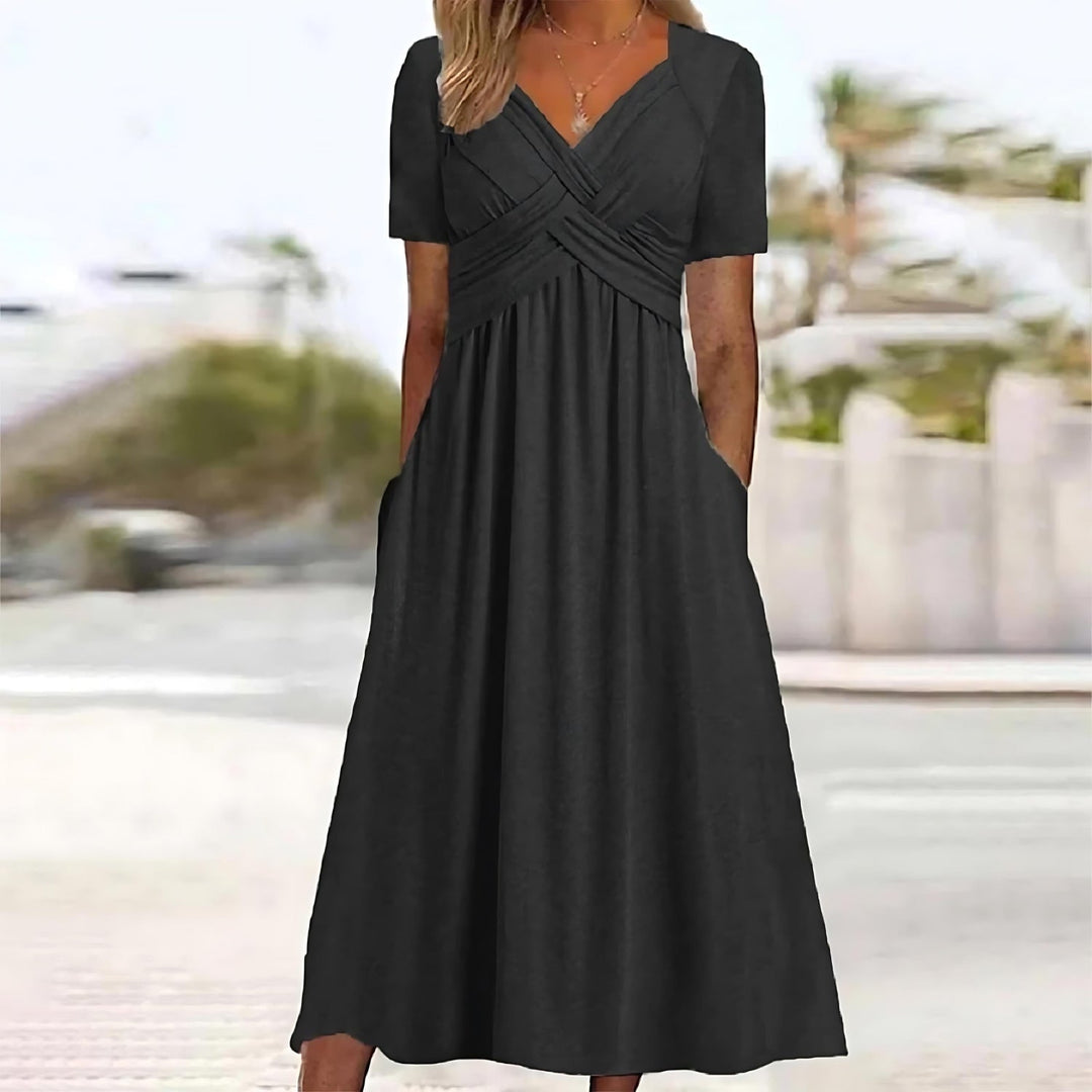Elisa ™ | Elegante midi-jurk met flatterende buikcontrole
