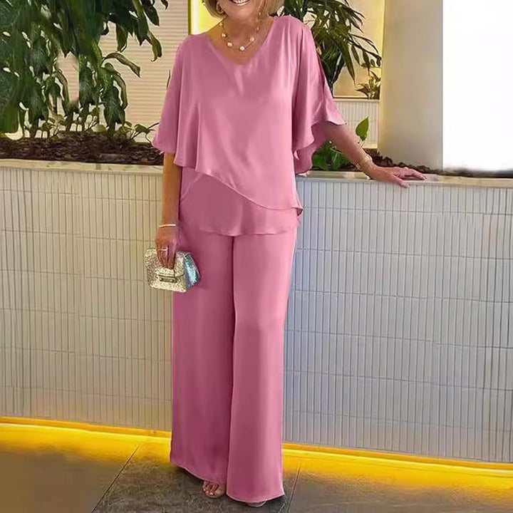 Martha - Comfortabele set met wijde benen