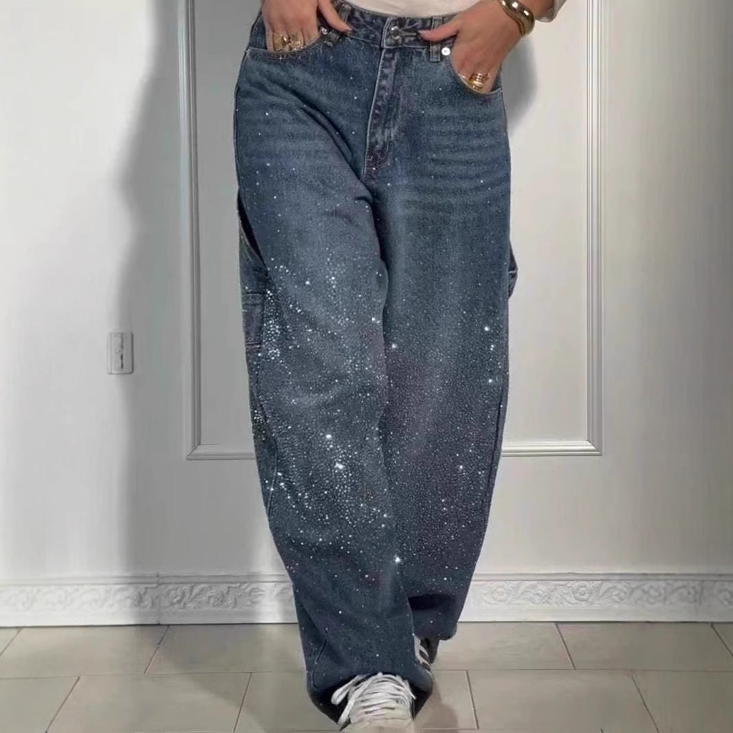 Raphaelle | Trendy Sterren Denim Cargo Broek