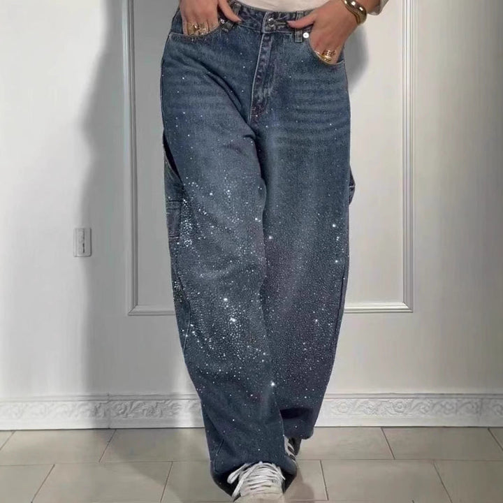 Raphaelle | Trendy Sterren Denim Cargo Broek