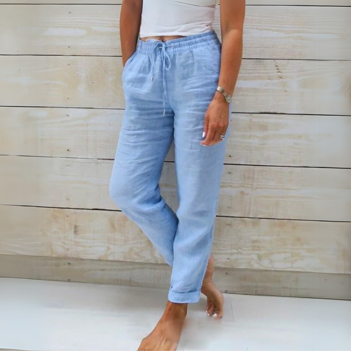 Allison - Luxe Katoen-Linnen Tailored Broek