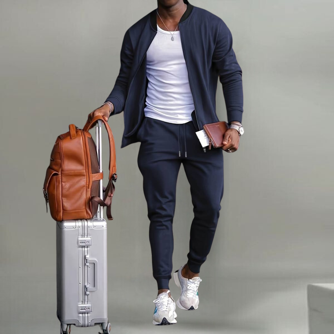 Sinatra™ - Trendy effen sportoutfit