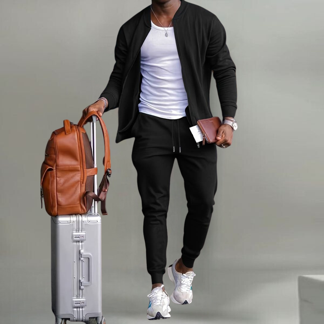 Sinatra™ - Trendy effen sportoutfit