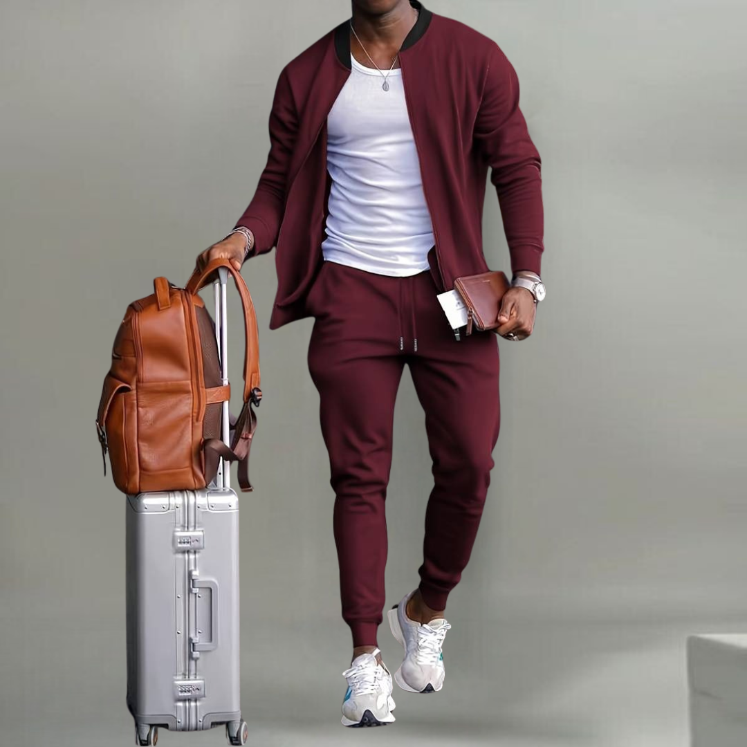 Sinatra™ - Trendy effen sportoutfit