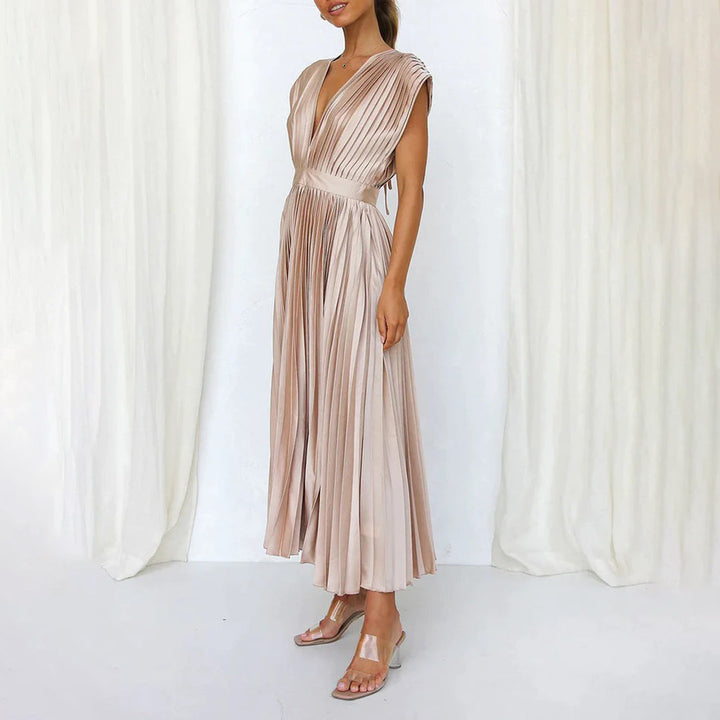 Marni™ | Tijdloze Plissé Midi-jurk