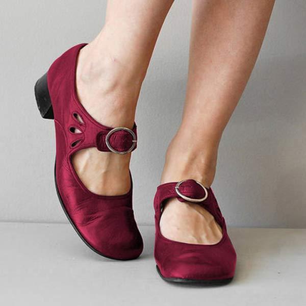 Emma™ - Klassieke Sandalen met Leren Hak
