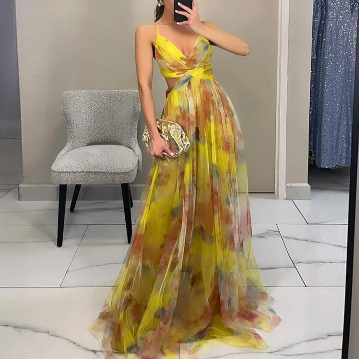 Giselle™ - Betoverende Maxi-jurk met Bloemenprint
