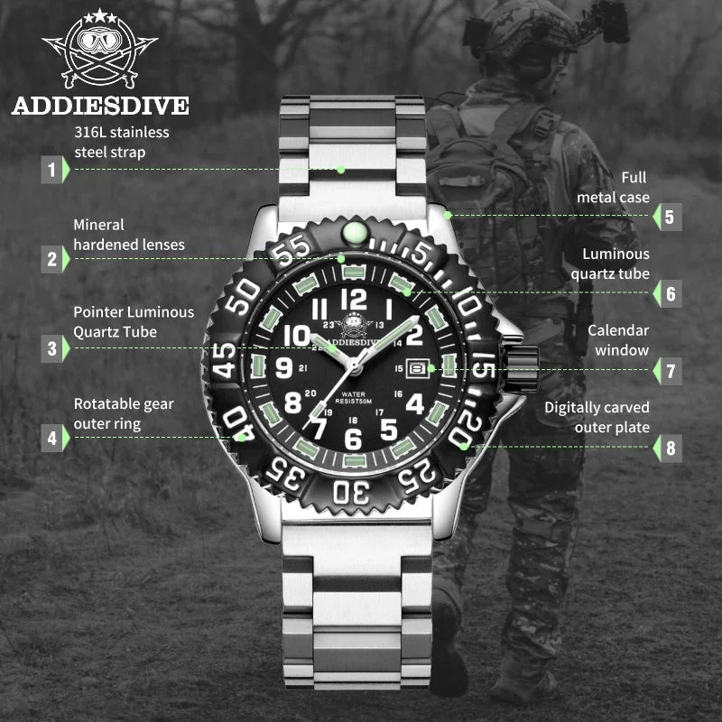Lioren – 50M Tactische Quartz Horloge