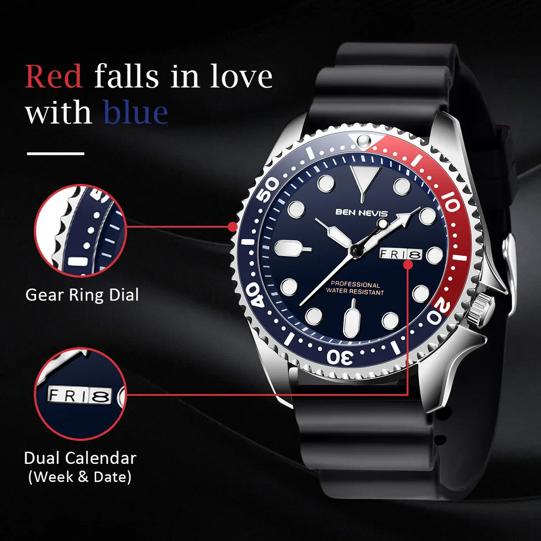 Nyric – Sport Duik Quartz Horloge