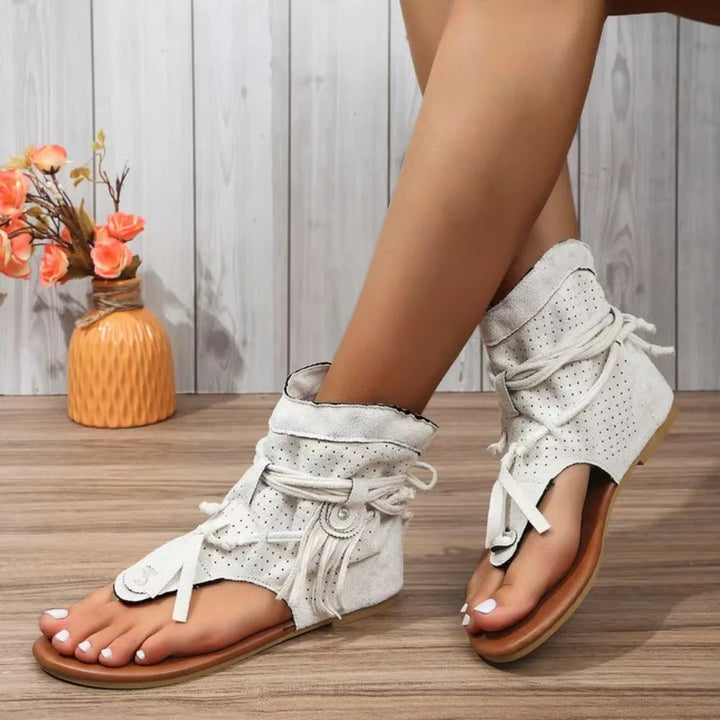 Luna™ - Vintage Sandalen met Franje-accent