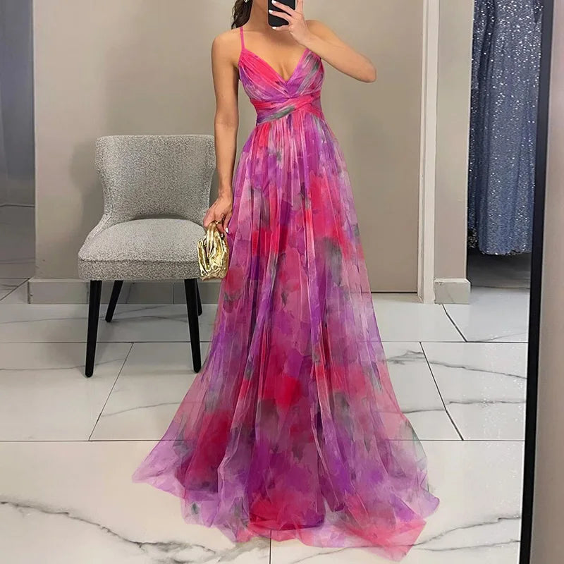 Giselle™ - Betoverende Maxi-jurk met Bloemenprint