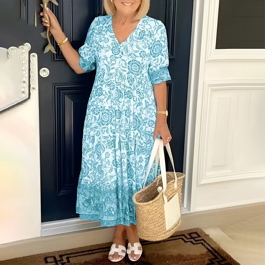 Rosetta™ V-Hals Bohemian Jurk