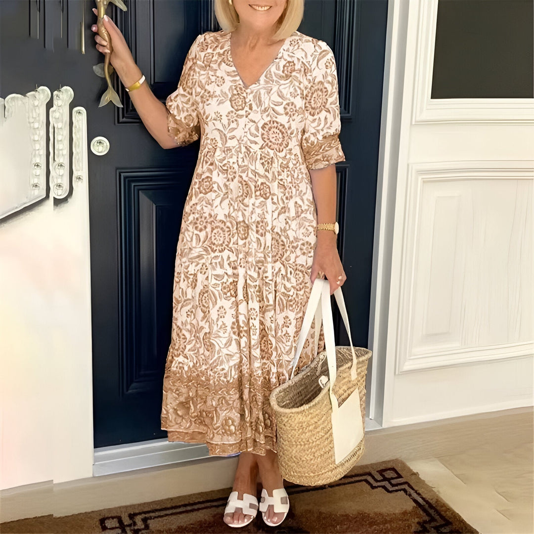 Rosetta™ V-Hals Bohemian Jurk