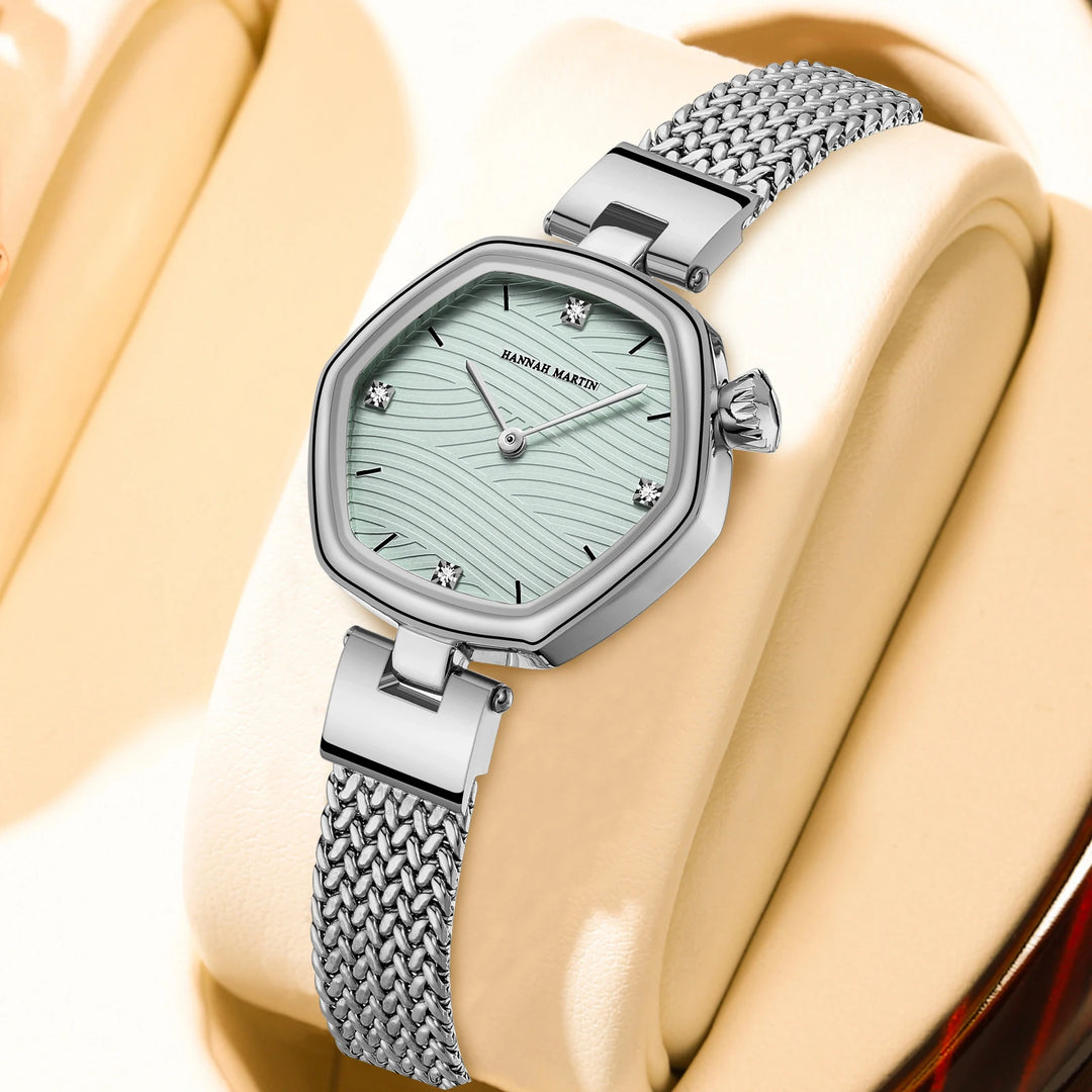 Roségouden Elegantie Mesh Quartz Horloge