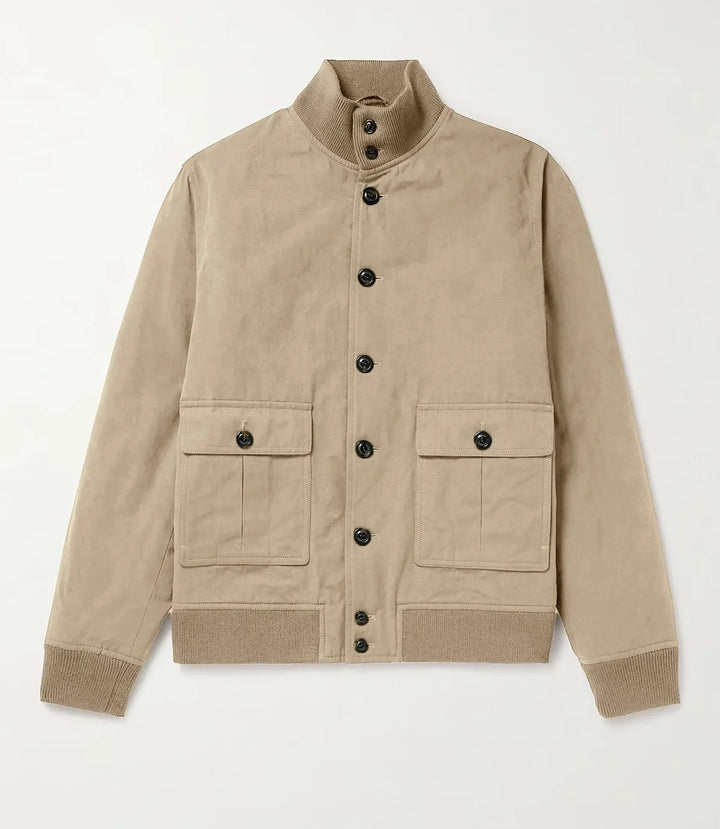 Roan™ – Vintage Bomberjack met Opstaande Kraag