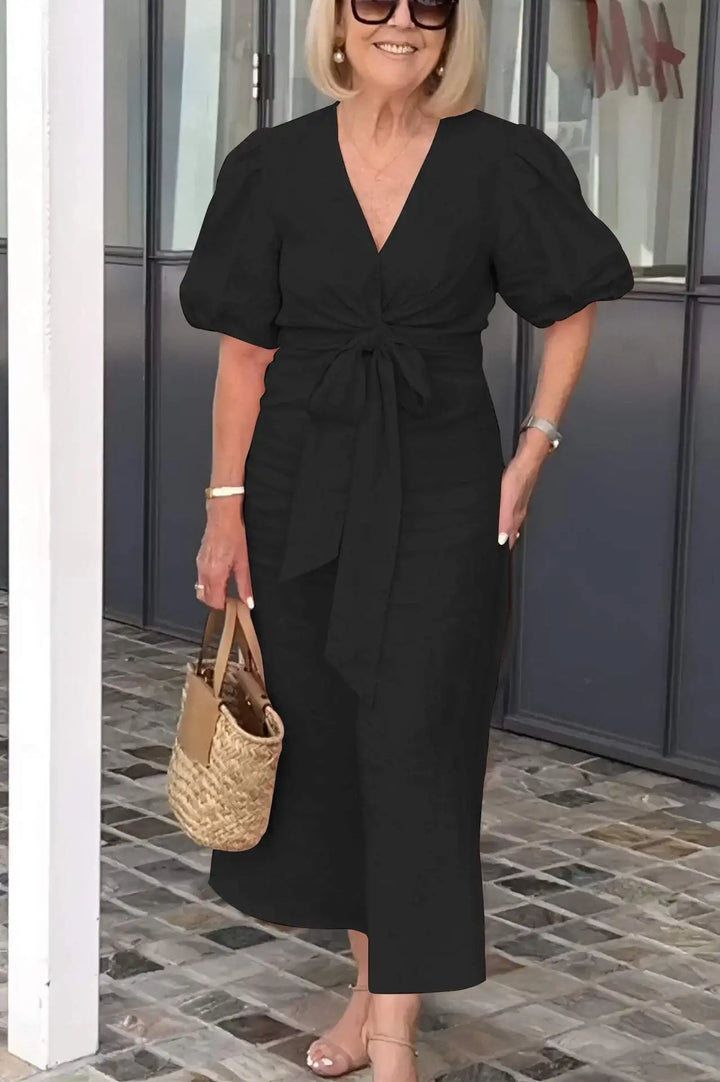 Natasha - Elegante V-hals Jurk