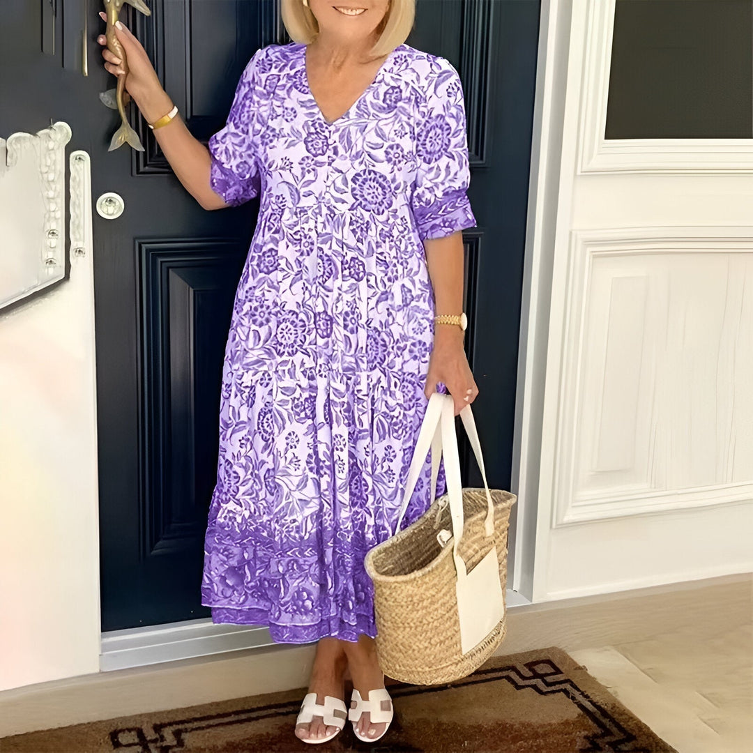 Rosetta™ V-Hals Bohemian Jurk