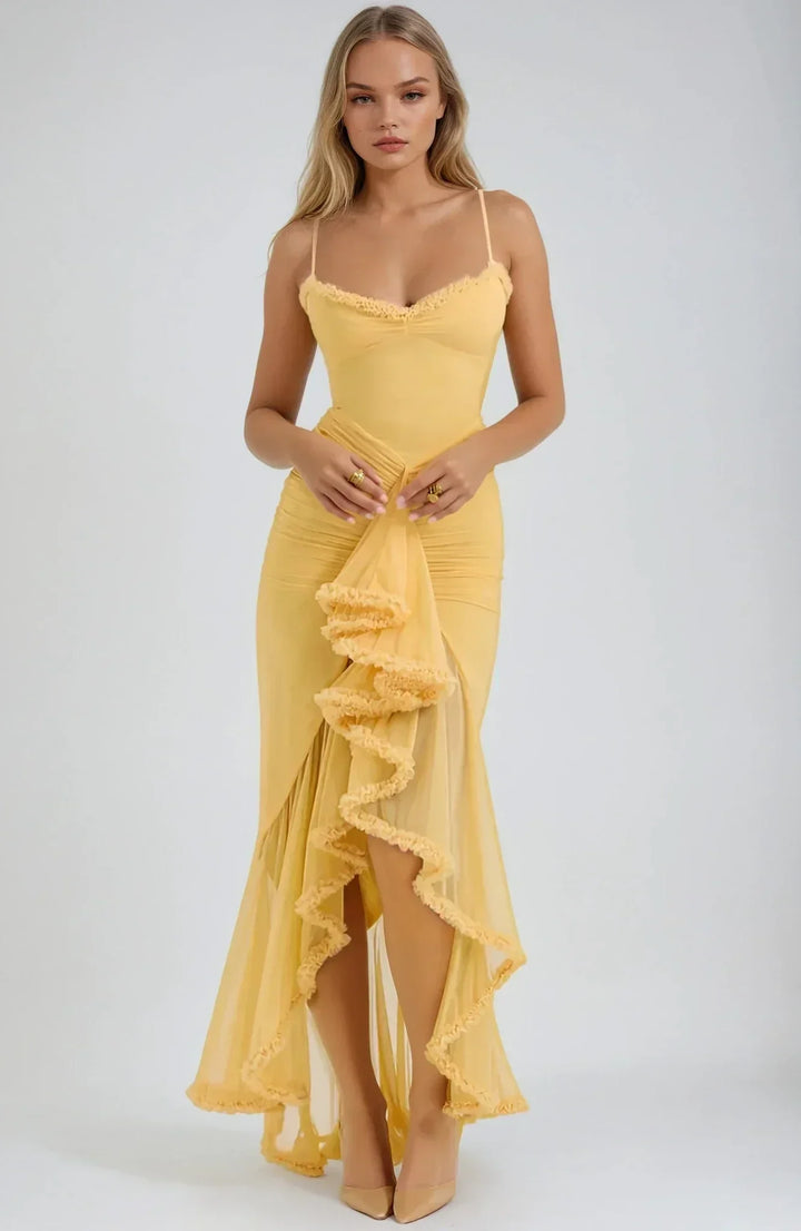 Sterre™ | Gele Gaasjurk