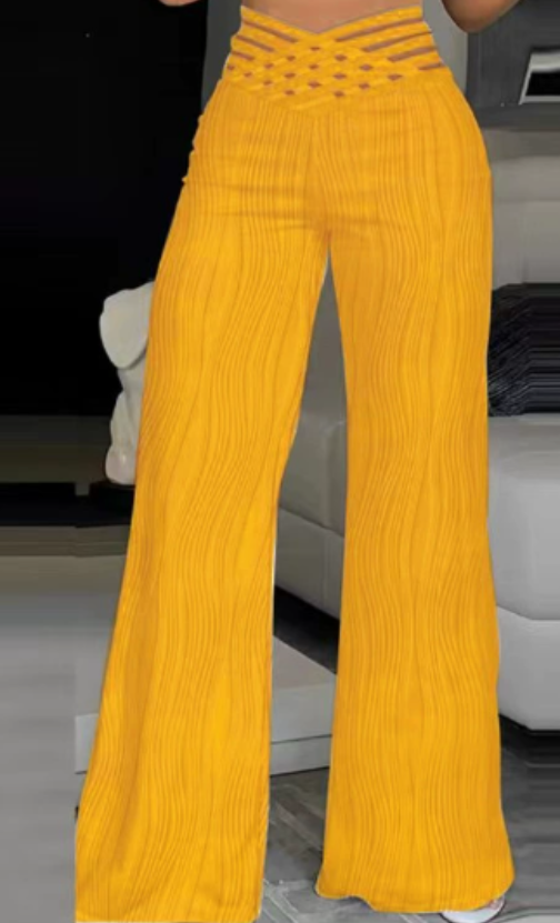 Emma | Hoge Taille Crisscross Broek