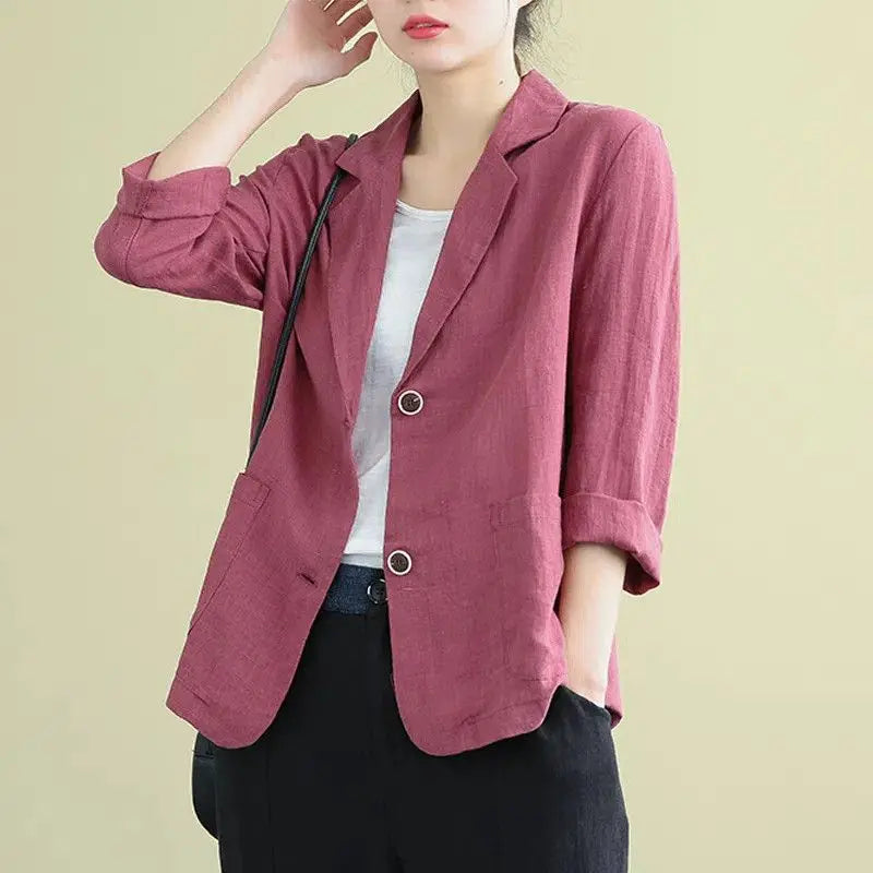 Riley™ - Stijlvolle linnen blazer