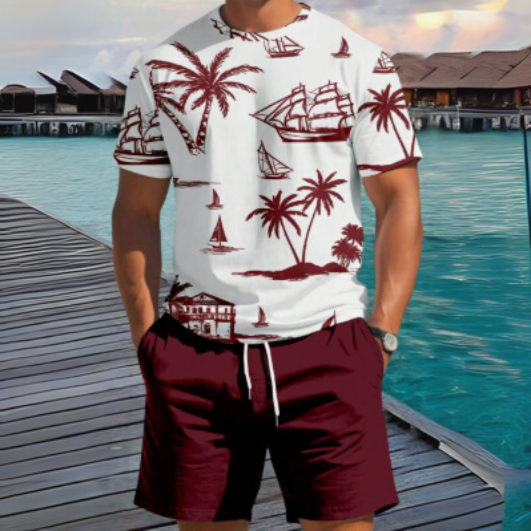 Mees™ - Elegante zomerse tweedelige bedrukte set