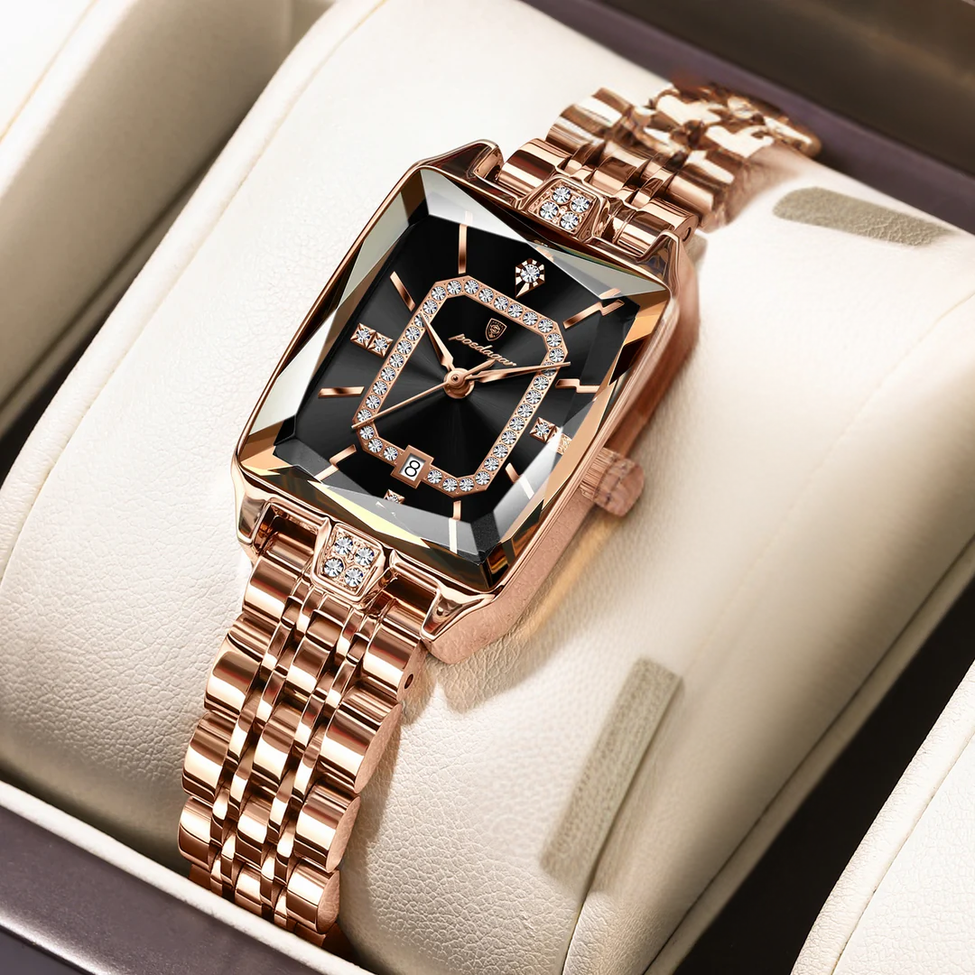 Luxe Diamant Kalender Quartz Horloge