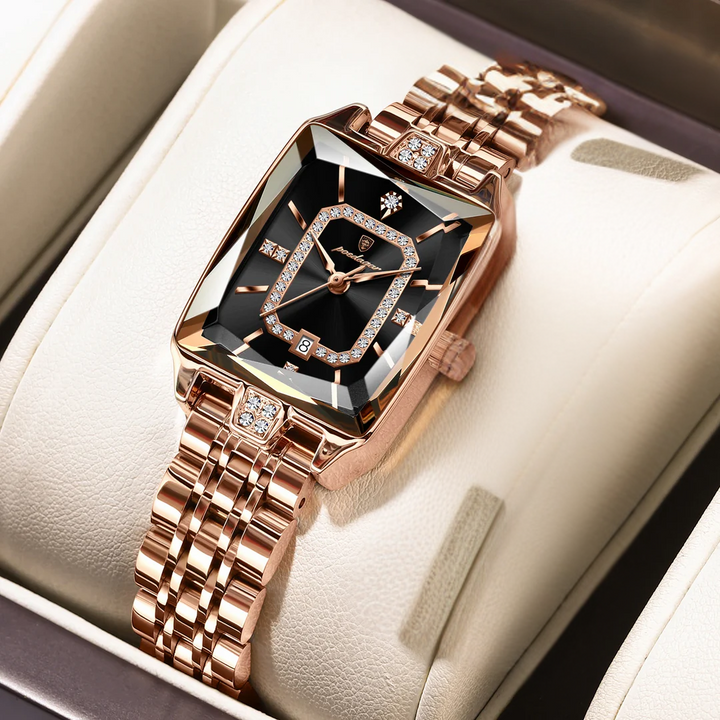 Luxe Diamant Kalender Quartz Horloge