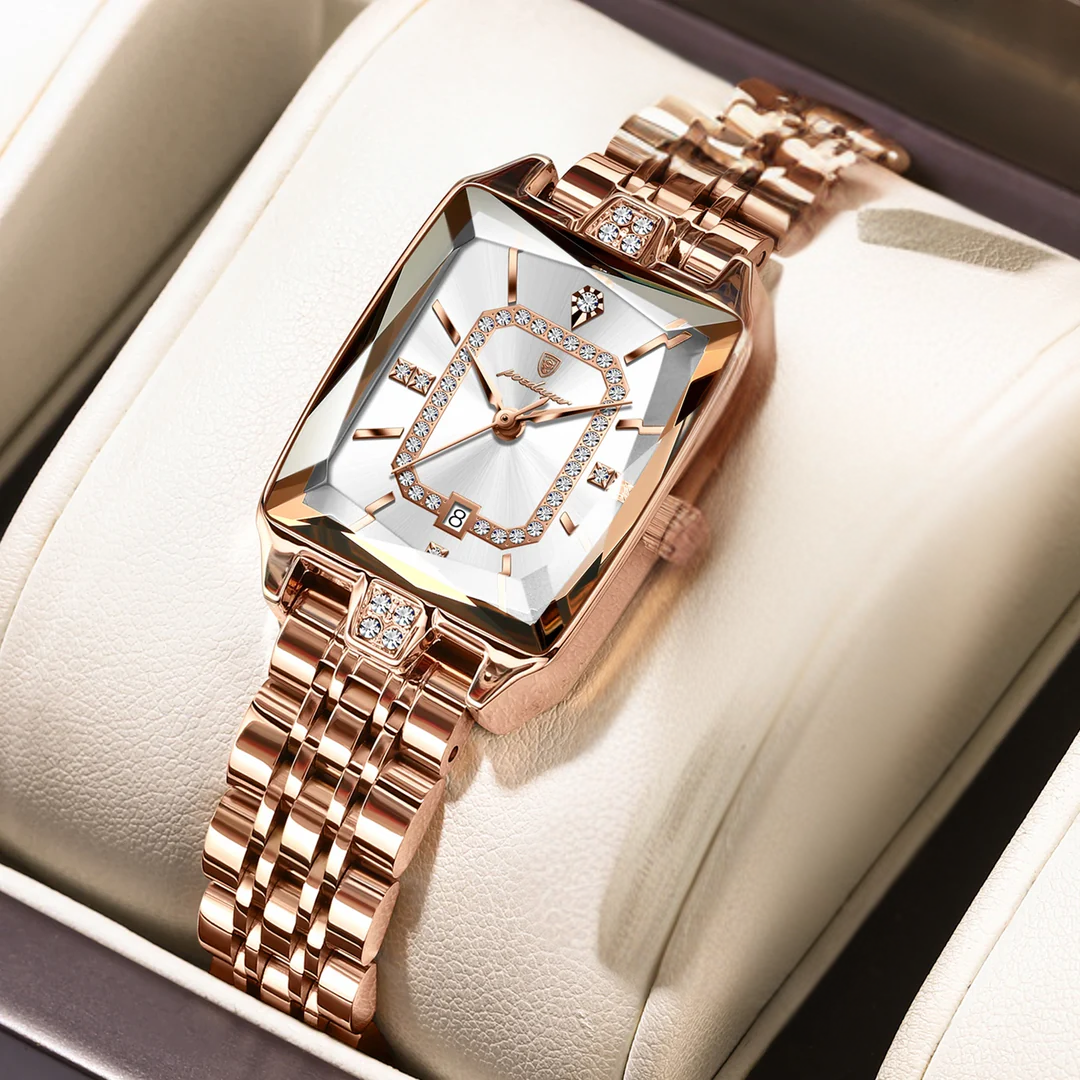 Luxe Diamant Kalender Quartz Horloge