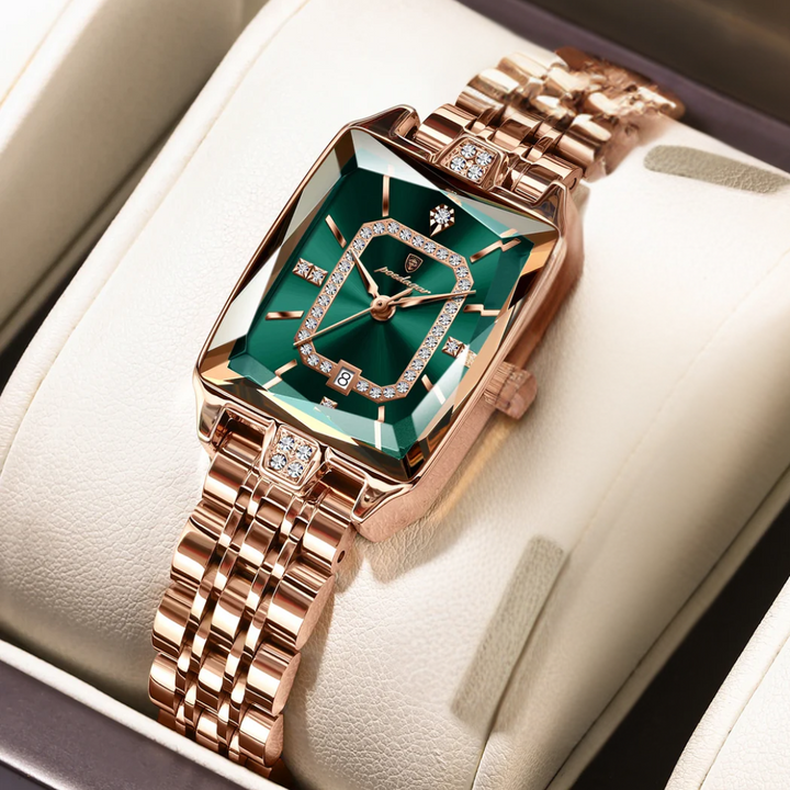 Luxe Diamant Kalender Quartz Horloge